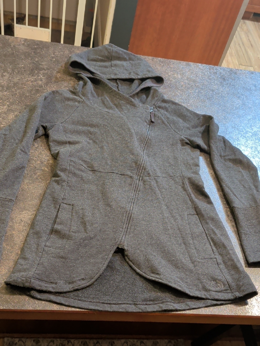 The North Face Charcoal Hooded Zip-Up Jacket
